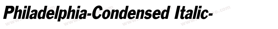 Philadelphia-Condensed Italic字体转换